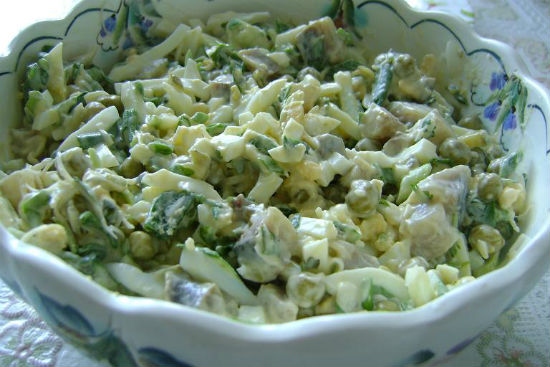 Салат с курицей и зеленью рецепт